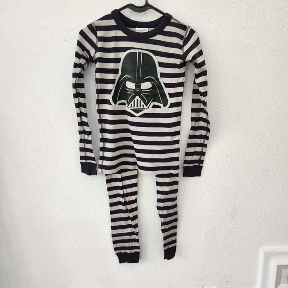 Hanna Andersson Pajama Set Boys US 12 150 cm Darth Vader Star Wars Black Stripe